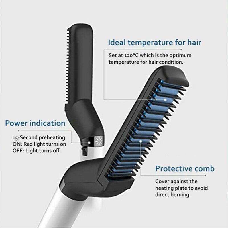 Peigne Lisseur de Barbe Électrique