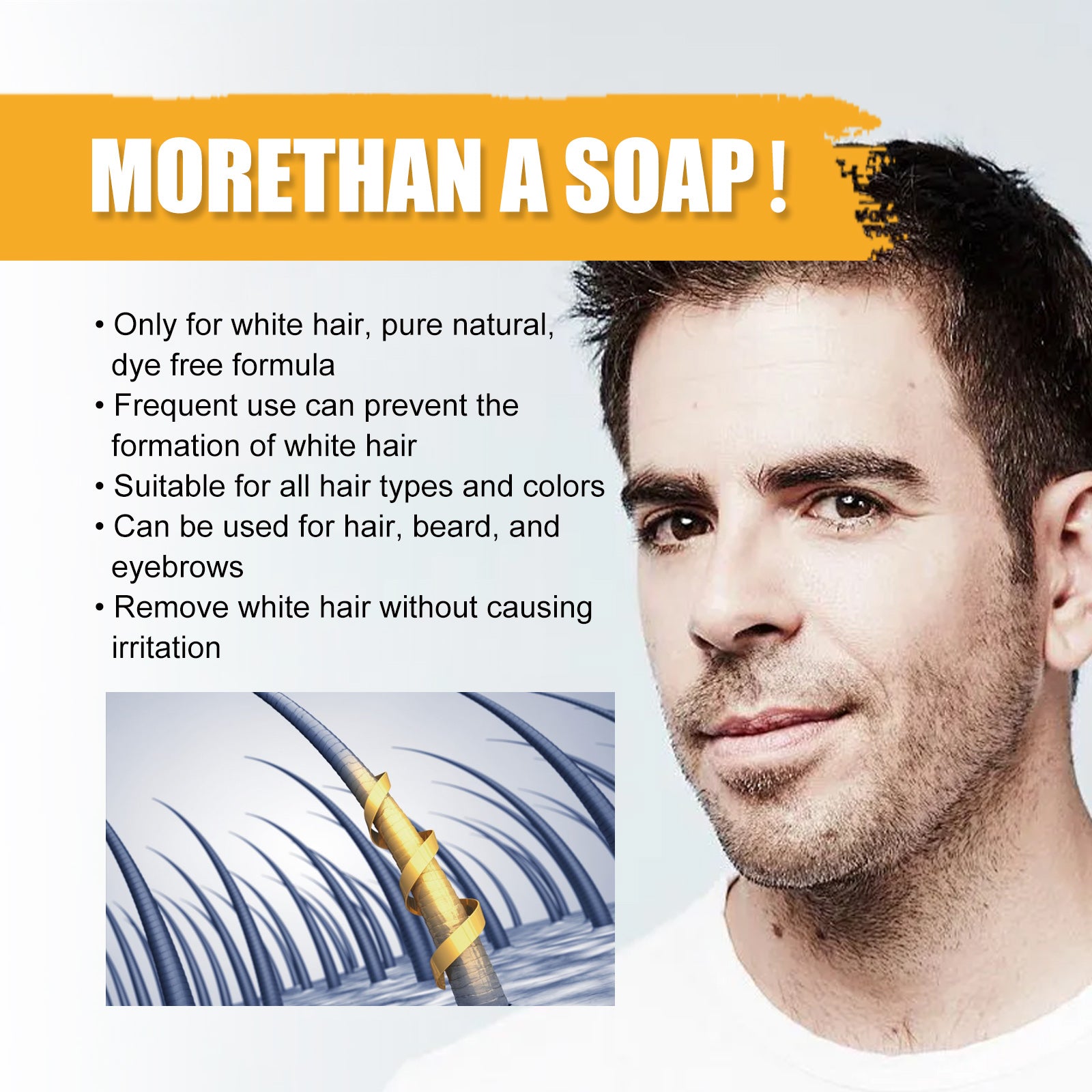 Shampooing Homme Cheveux Propres Nourrissant Soin Cheveux Noirs Brillants Shampooing Homme Savon