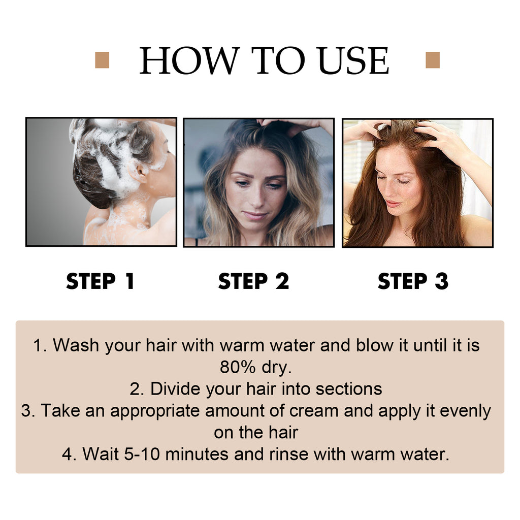 Masque capillaire équilibrant à la kératine, masque capillaire réparateur pour cheveux crépus et secs, lissant, hydratant et nourrissant
