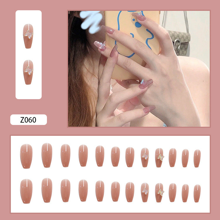 Manucure Papillon Aurore Faux Ongles Amovibles Patch Ongle Faux Ongles Ballet Faux Ongles Cercueil
