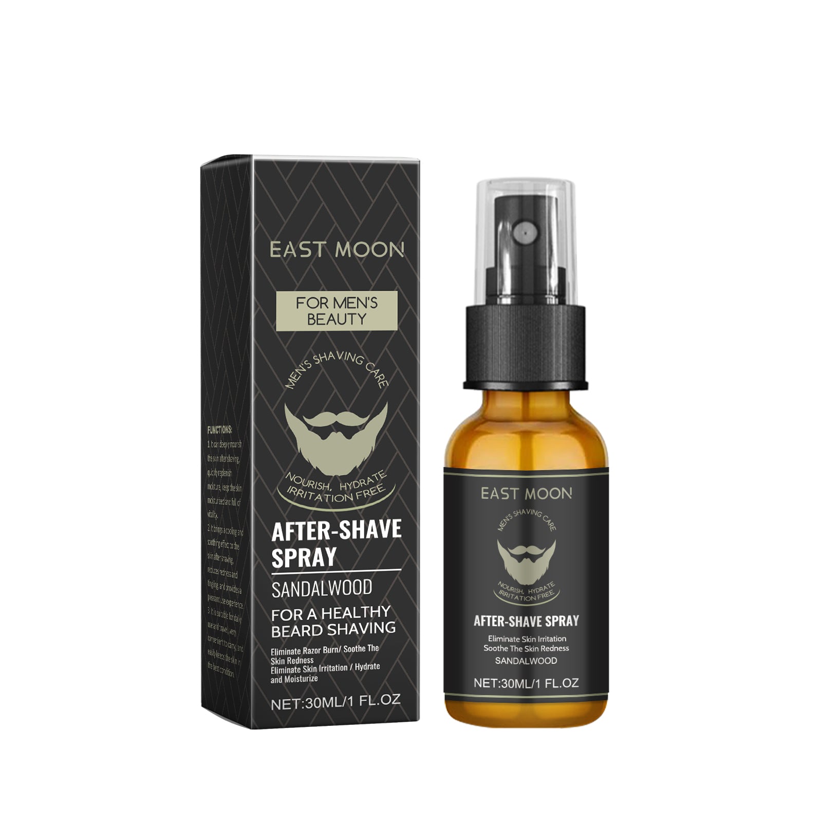 Spray Après-rasage Entretien Barbe Homme Apaisant Hydratant Soin Fraîcheur Peau