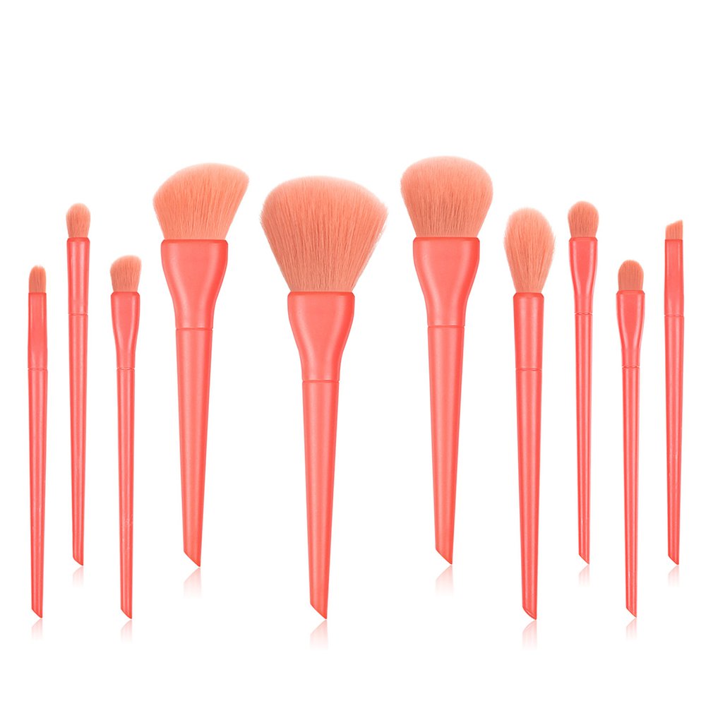 Lot de 10 Pinceaux de Maquillage de Luxe pour Fond de Teint, Poudre, Blush, Fard à Paupières, Anti-cernes, Lèvres et Yeux - Outil de Beauté Cosmétique