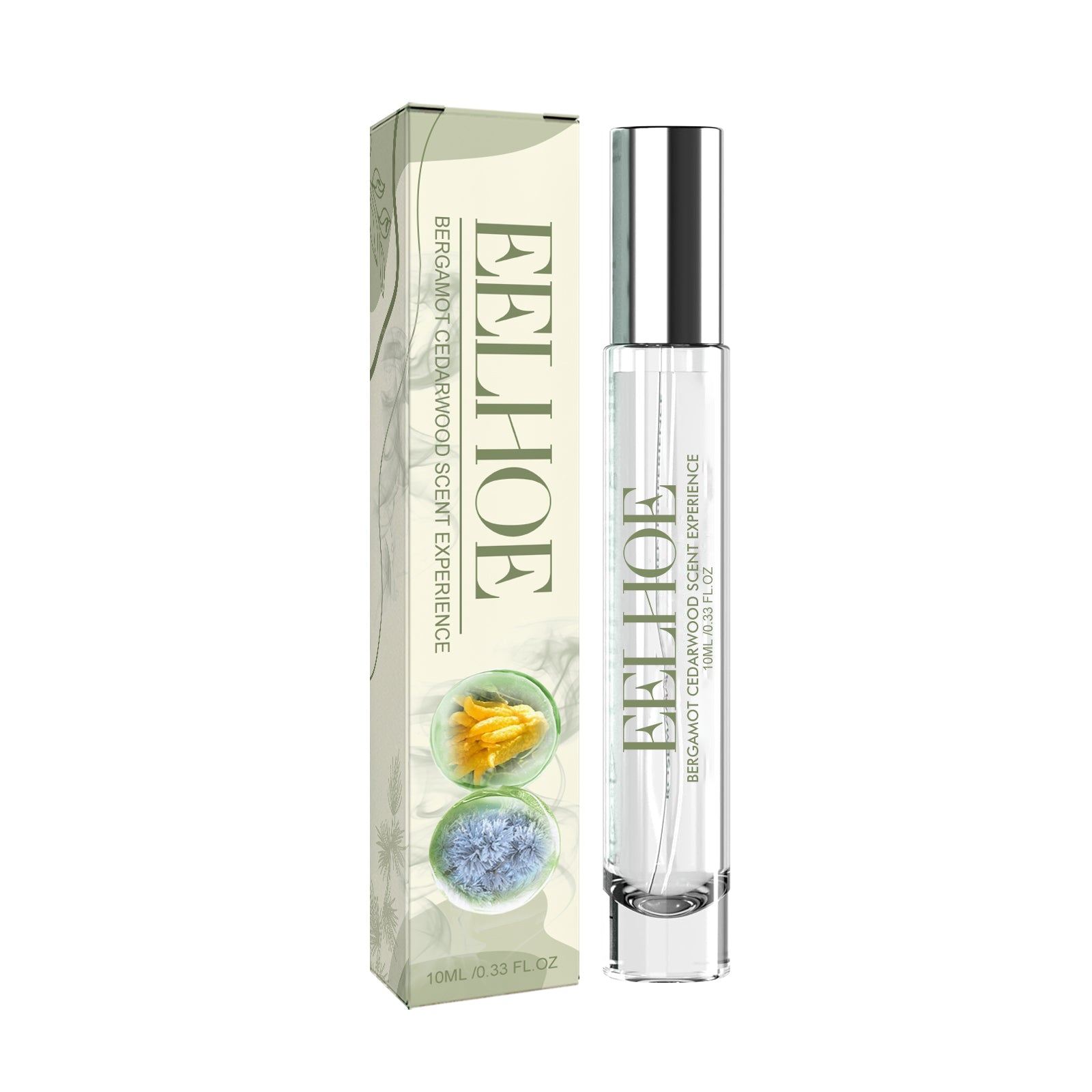 EELHOE Parfum Expérience Bergamote Cèdre, Parfum Bois Frais Durée Longue Naturellement Non Piquant Parfum de Niche