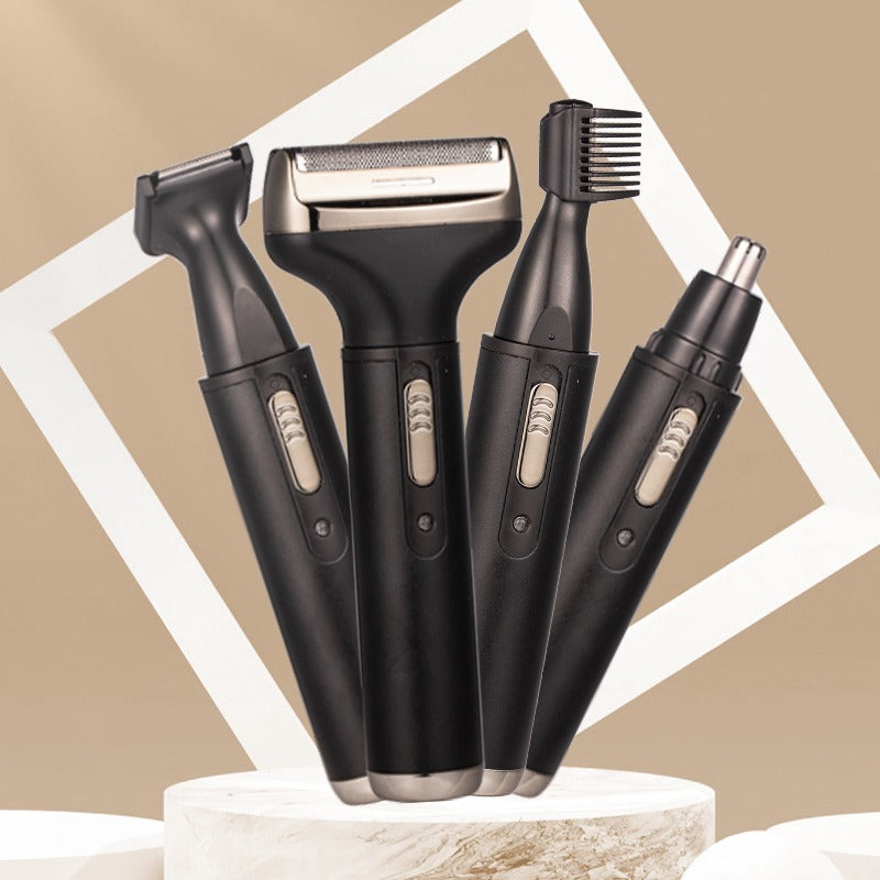Nouveau Rasoir Électrique Homme 4 en 1 Tondeuse Nez Barbe Sourcils Coupe-Chiffon Composé
