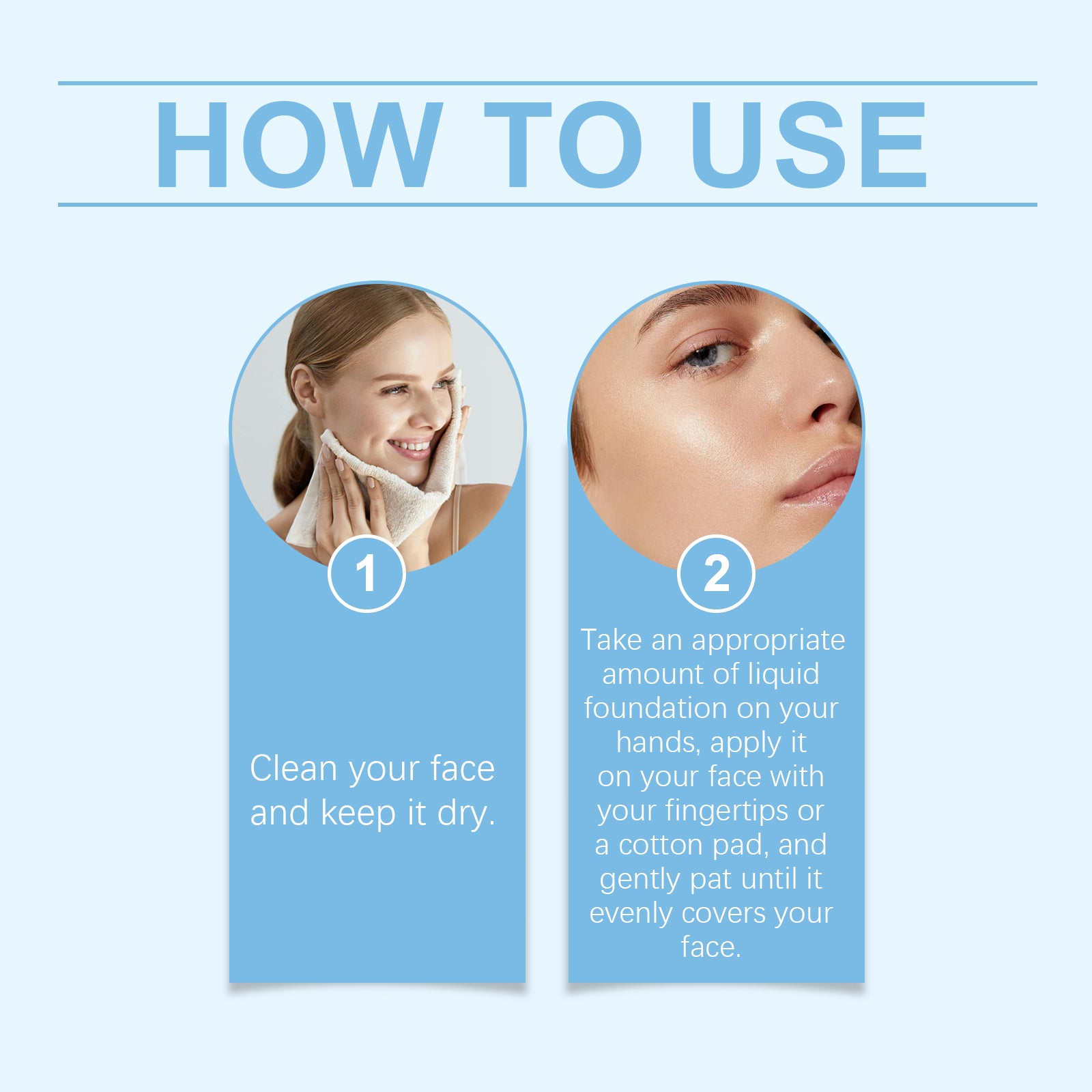 Série de Fonds de Teint Fluides Légers et Nourrissants Zephoco, Hydratants Légers, Éclaircissants, Hydratants et Ne Colla pas pour un Maquillage Naturel