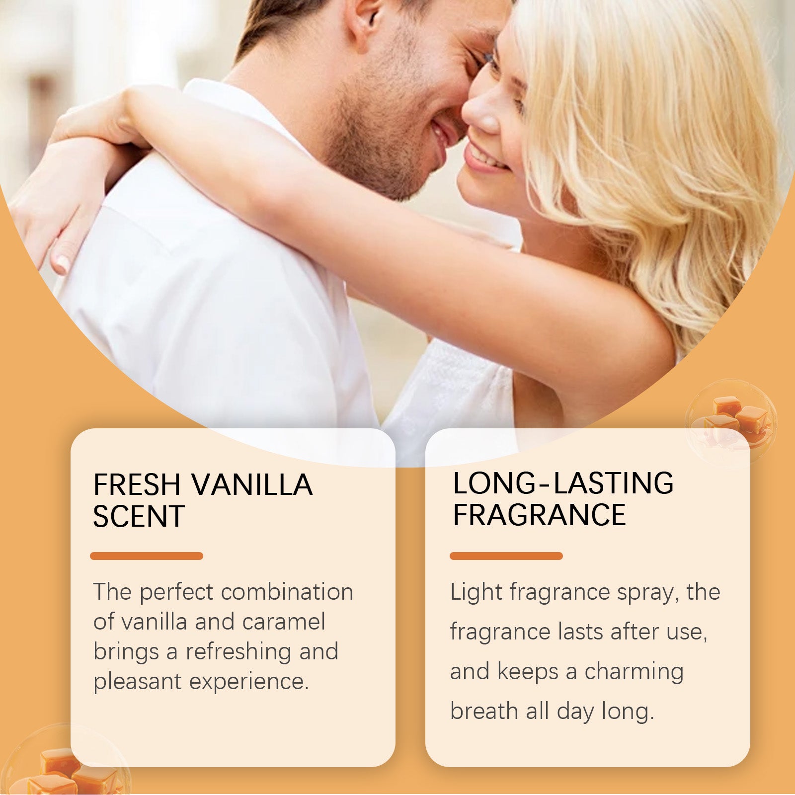 Spray Corporel EELHOE Vanille Caramel, Parfum Léger Parfum Doux Avec Parfum Léger Naturel Frais Et Non Gras