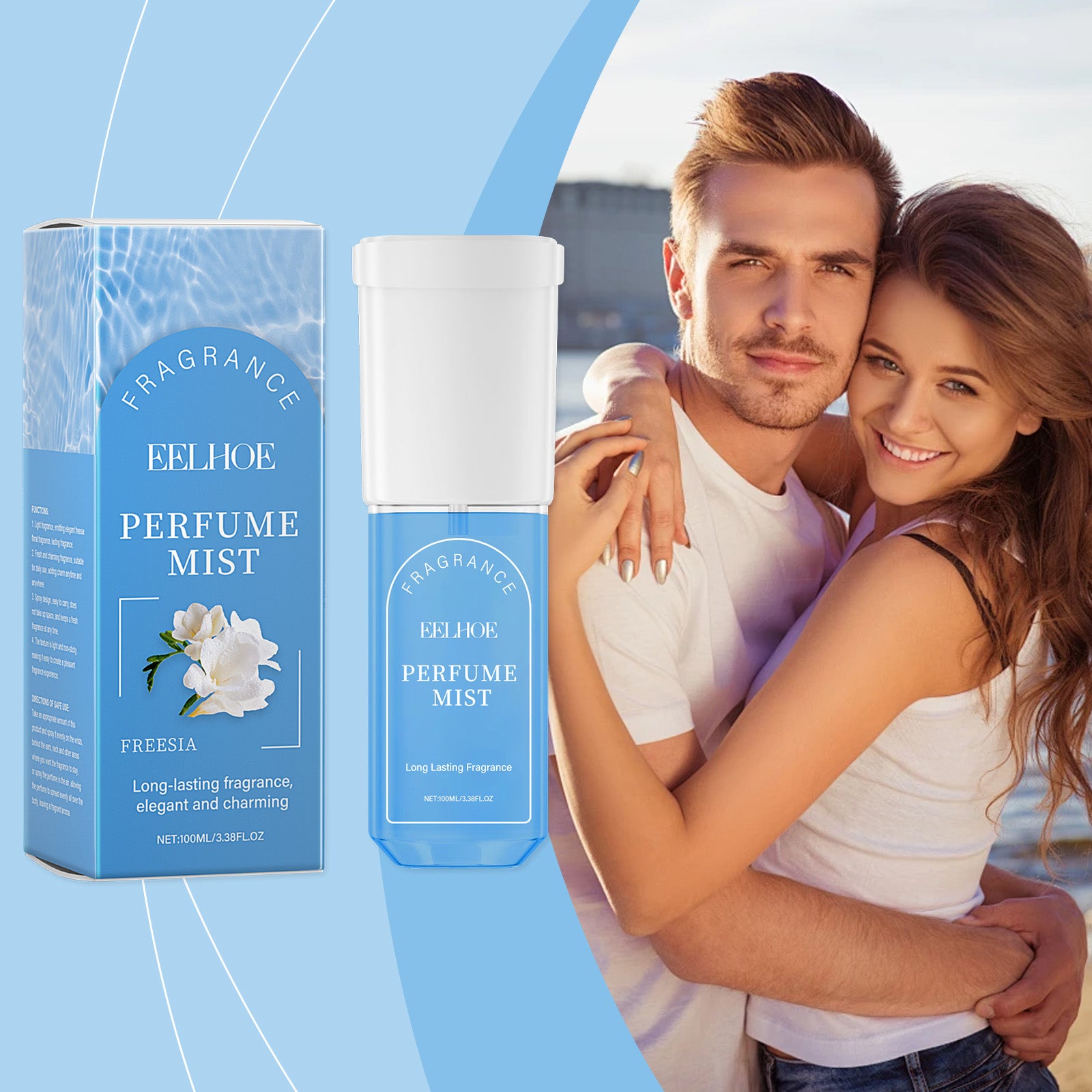 EELHOE Freesia Body Perfume Spray, Parfum Léger, Doux, Frais Naturel et Non Gras