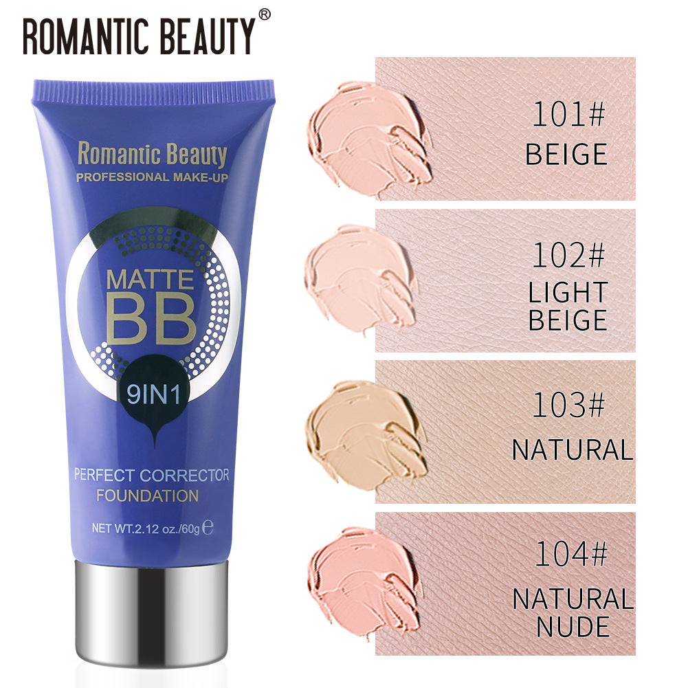 Fond de Teint Liquide Omantic Beauty Pour Sublimer les Pores du Visage Correcteur de Teint Longue Tenue Crème BB