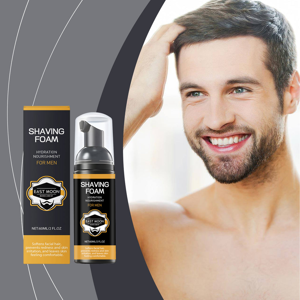 Série de soins de la barbe pour hommes Nettoyage doux Soin hydratant et hydratant des poils du visage
