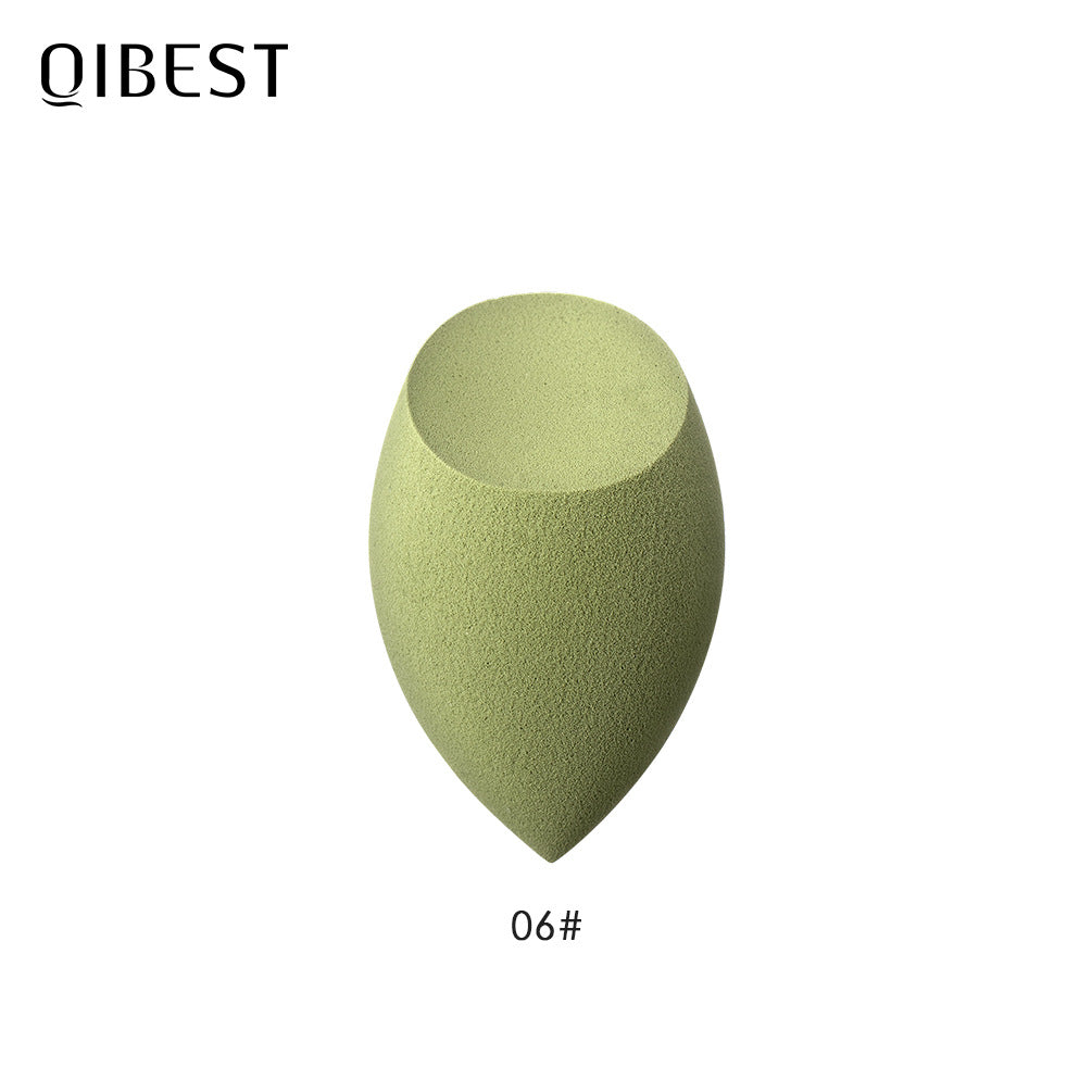 Éponge de Beauté QIBEST – Houpette, Humide et Sèche, N'absorbe Pas le Maquillage Liquide, Outil d'Application du Fond de Teint
