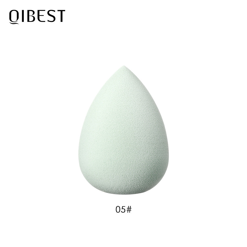 Éponge de Beauté QIBEST – Houpette, Humide et Sèche, N'absorbe Pas le Maquillage Liquide, Outil d'Application du Fond de Teint