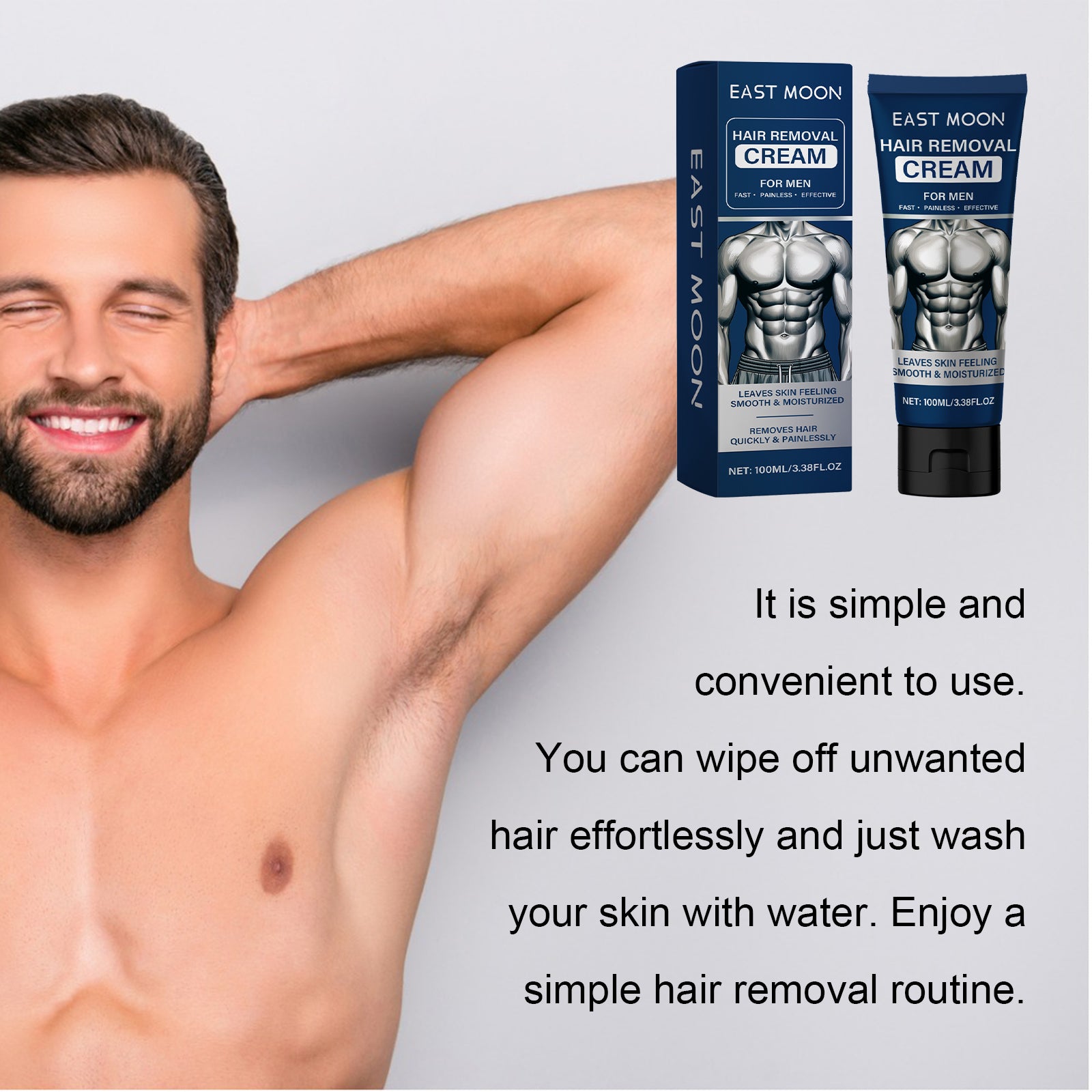 Crème dépilatoire, hommes, enlève la barbe, les aisselles, les mains et les jambes, douce, ne stimule pas la crème dépilatoire pour le corps