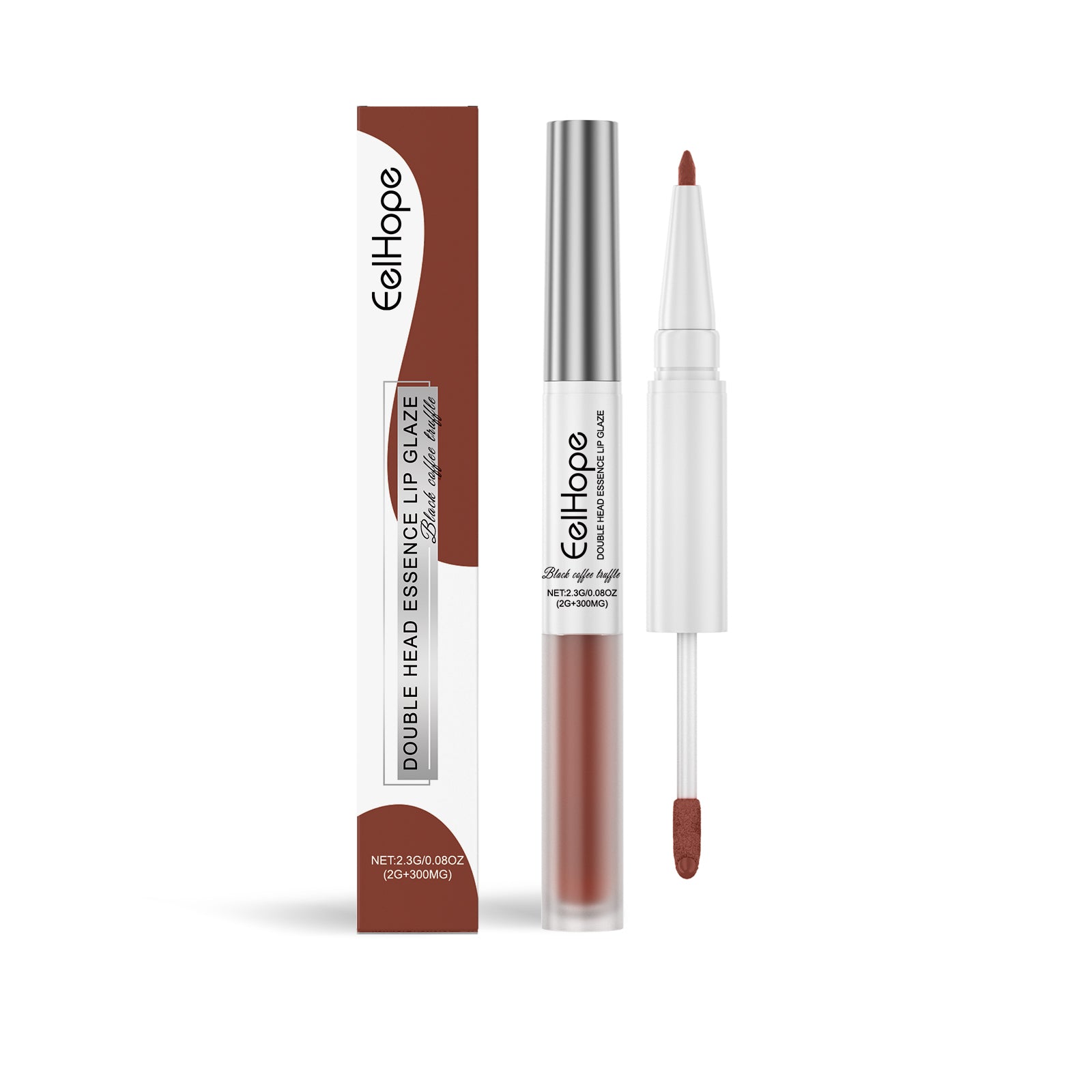 Stylo à Lèvres 2-en-1 Double Tête Essence, Ligne de Lèvres et Rouge à Lèvres Brillant Effet Miroir