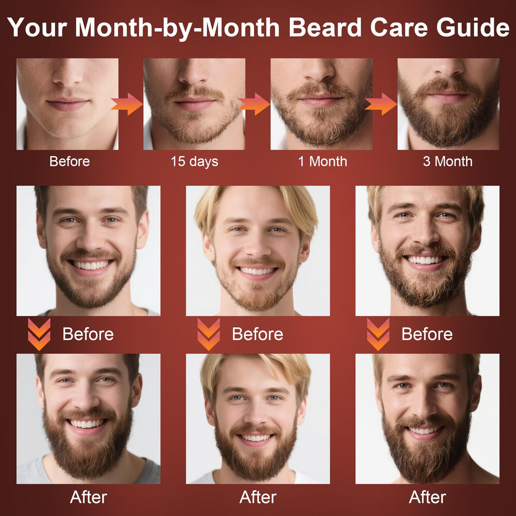 XIKEZAN Kit de toilettage et d'entretien pour barbe avec revitalisant, shampoing, huile, baume, brosse, peigne, cadeaux d'anniversaire pour la fête des pères, la Saint-Valentin pour homme, papa, mari, petit ami