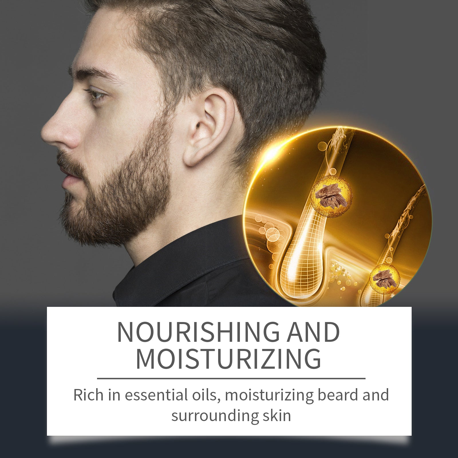 Crème de soin de la barbe, crème hydratante nettoyante et hydratante pour la barbe pour hommes