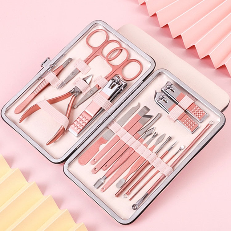 Ensemble de coupe-ongles Ciseaux Pince à peau morte Pince coupante Pédicure Couteau à rainure d'ongle Outil de manucure pour l'inflammation des ongles