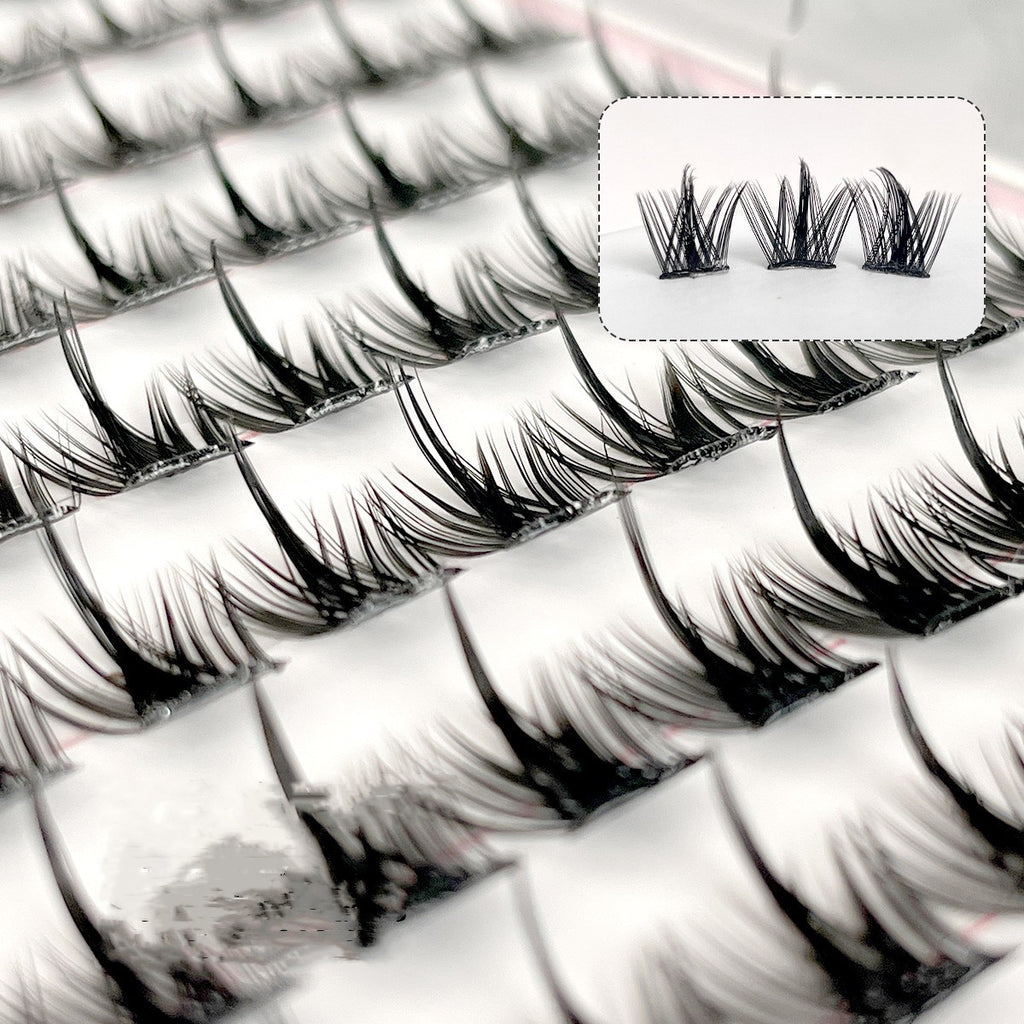 Faux cils de démon sauvages purs non adhésifs, manga naturel, segmenté, débutant, simulation, auto-adhésifs
