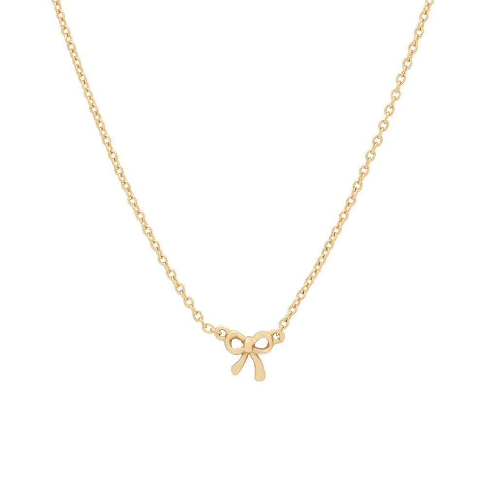 Collier avec nœud en plaqué or 18 carats