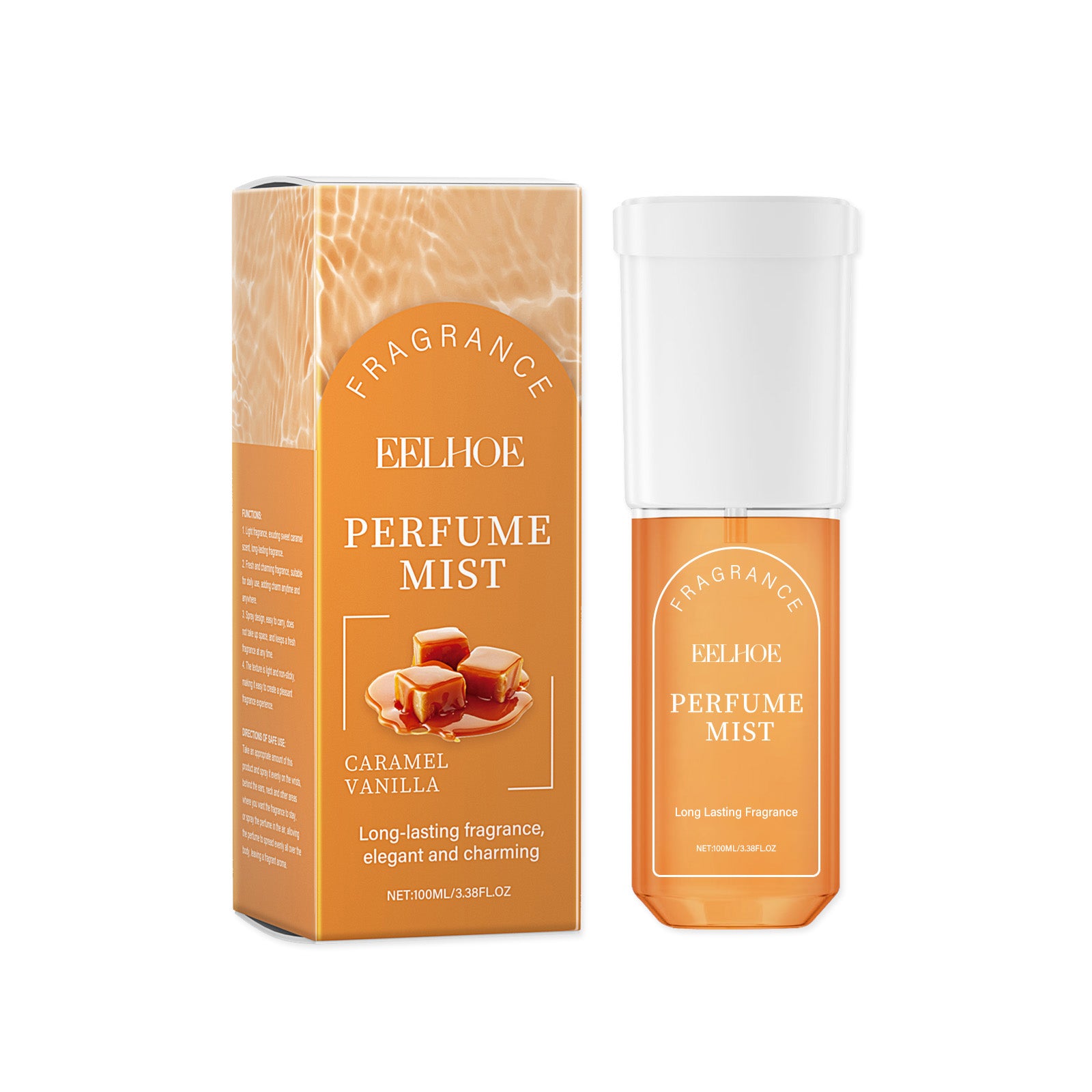 Spray Corporel EELHOE Vanille Caramel, Parfum Léger Parfum Doux Avec Parfum Léger Naturel Frais Et Non Gras
