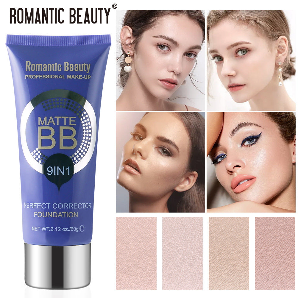 Fond de Teint Liquide Omantic Beauty Pour Sublimer les Pores du Visage Correcteur de Teint Longue Tenue Crème BB
