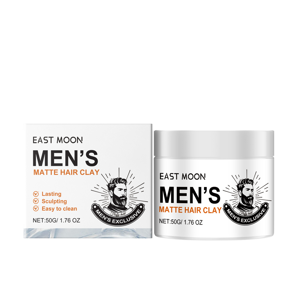 Cire coiffante mate et moelleuse East Moon, tenue longue durée, coiffure naturelle, cire douce et fraîche pour cheveux