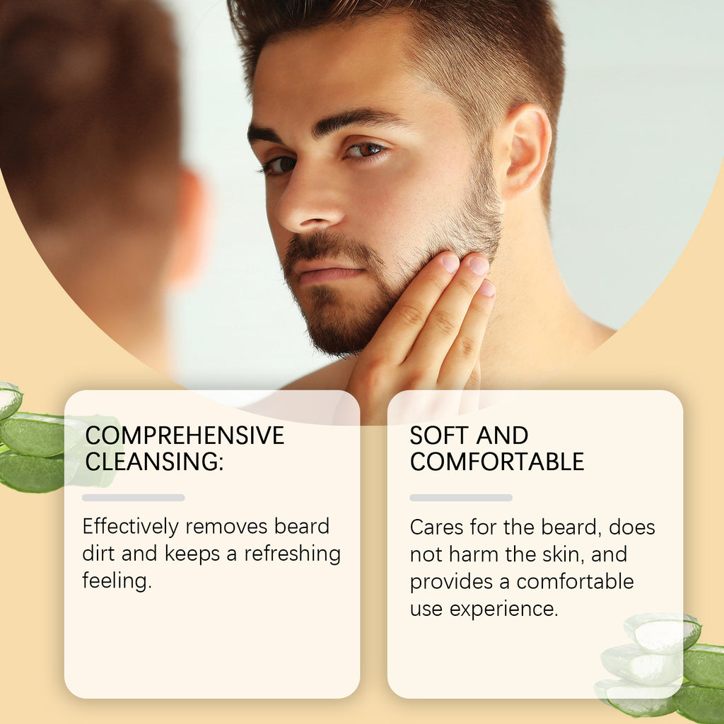 Lotion de soin pour barbe East Moon pour homme, après-rasage, hydratante, assouplissante, nourrissante, nettoyante, régulatrice de sébum et rafraîchissante