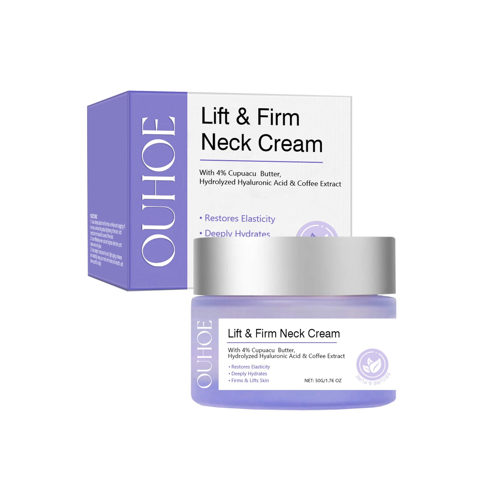 Crème pour le cou OUHOE - Lotion de soin hydratante, nourrissante et rafraîchissante pour le cou et le corps