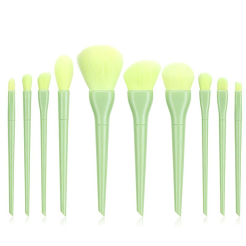 Lot de 10 Pinceaux de Maquillage de Luxe pour Fond de Teint, Poudre, Blush, Fard à Paupières, Anti-cernes, Lèvres et Yeux - Outil de Beauté Cosmétique