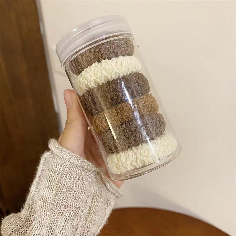 100 élastiques en boîte bandeau élastique macaron polyvalent élastique corde à cheveux