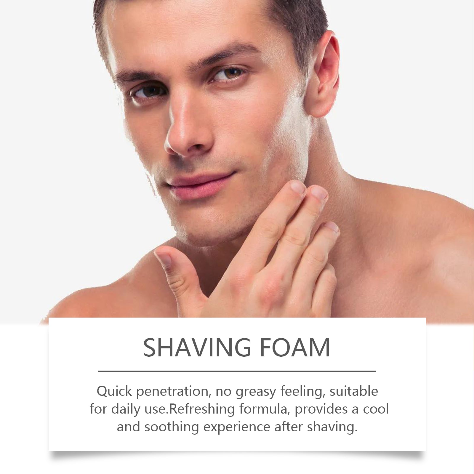 Série de soins de la barbe pour hommes Nettoyage doux Soin hydratant et hydratant des poils du visage