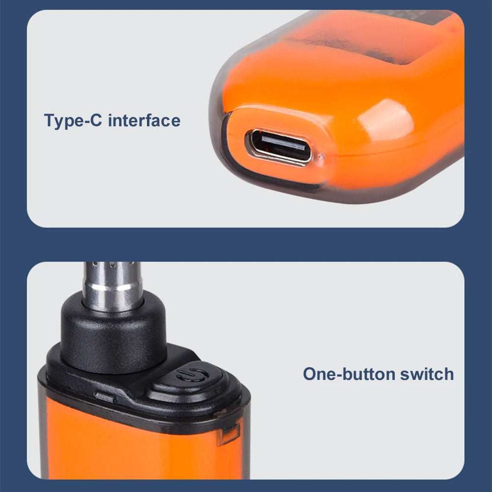 Tondeuse électrique à poils de nez, Recharge USB, Tondeuse à poils de nez et d'oreilles, Tondeuse électrique portable à poils de nez, Recharge rapide pour hommes