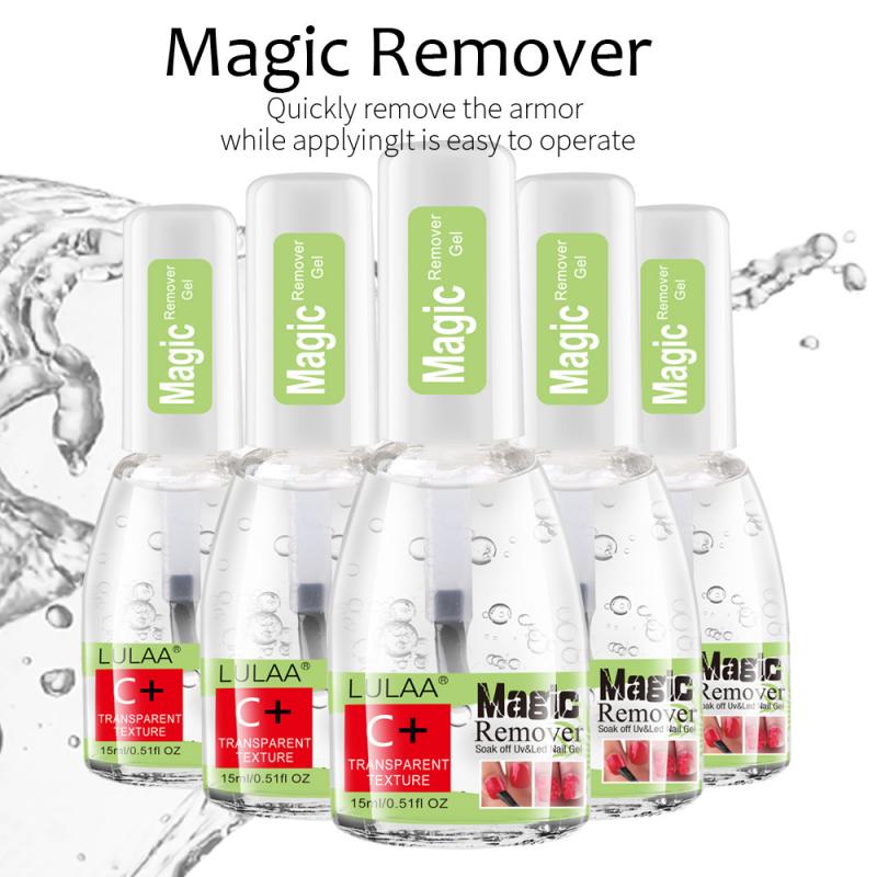 LULAA 15ml Dissolvant de vernis à ongles Gel liquide Nettoyant pour ongles Dissolvant de vernis à ongles Outils de manucure professionnels