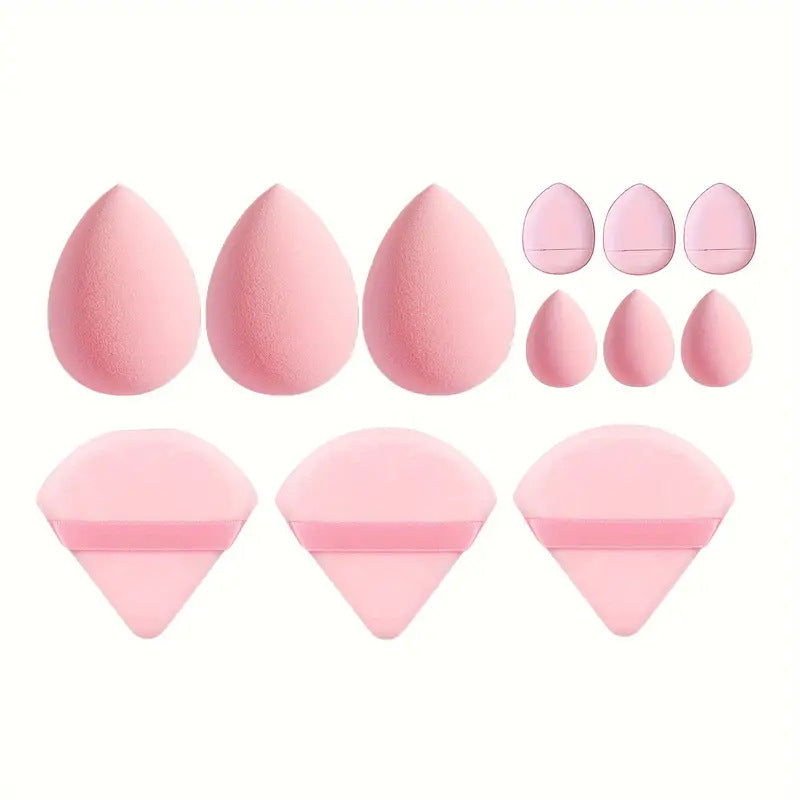 Lot de 12 éponges de maquillage Beauty Blender, éponges à fond de teint en forme d'œuf, pour cosmétiques liquides et crèmes, accessoires de maquillage pour femmes, outils de beauté