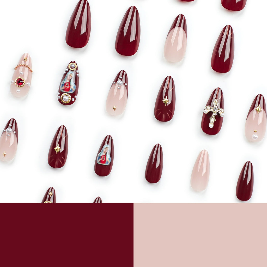 Ongles portables populaires européens et américains, faux ongles à strass flash explosifs