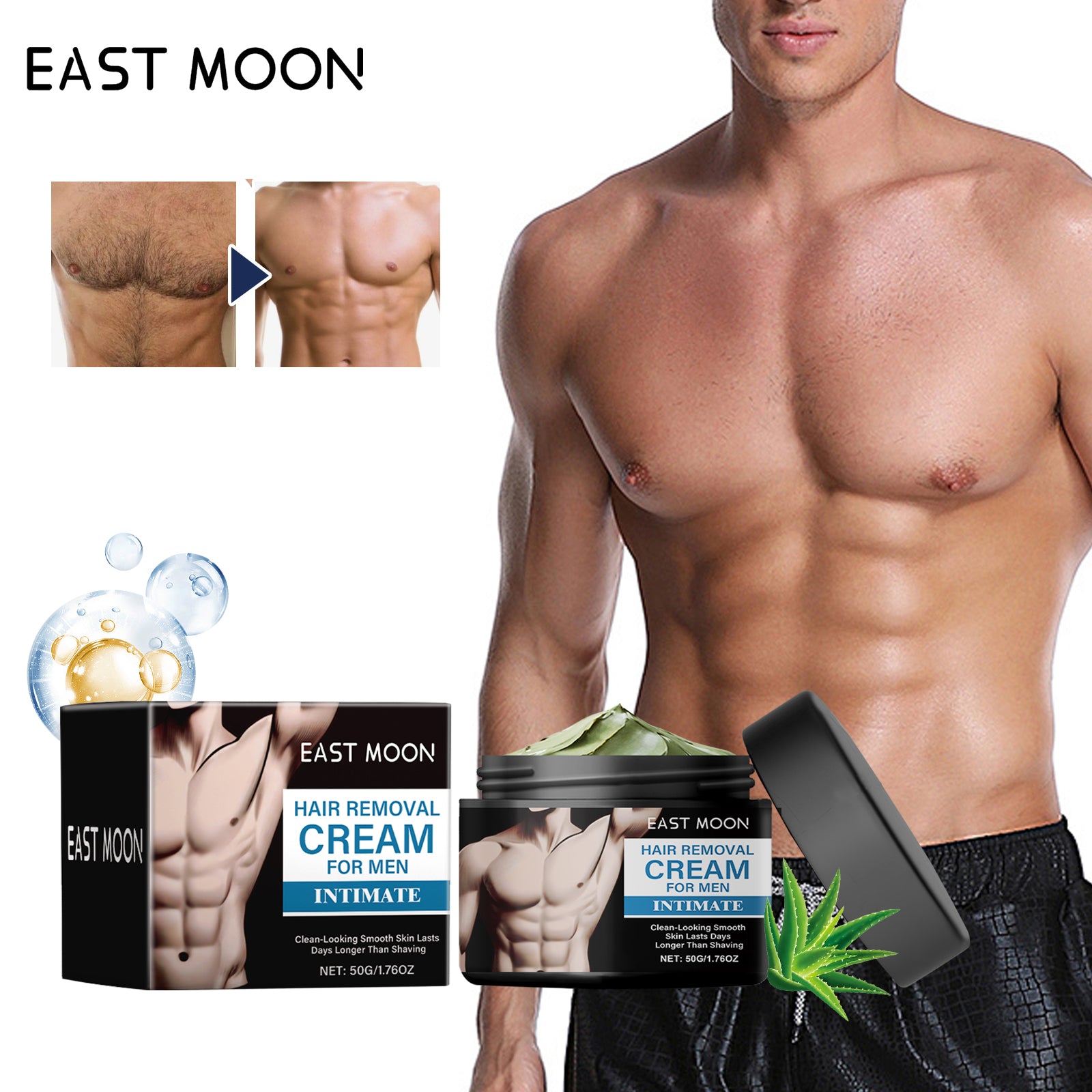 Crème dépilatoire pour hommes
