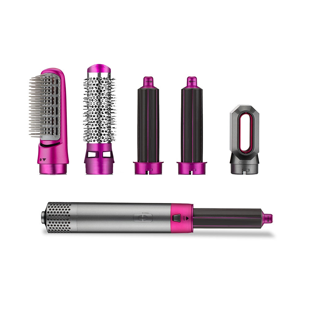 Sèche-cheveux électrique Fer à friser rotatif Brosses séchantes Outils de coiffure professionnels 5-en-1 brosse soufflante
