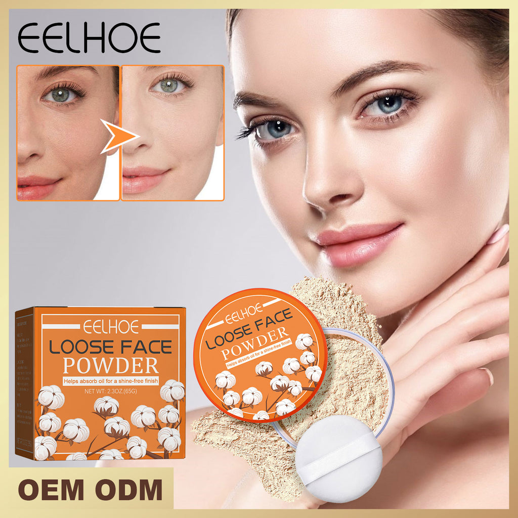 Poudre libre, estompe les ridules, imperméable, maquillage résistant à la sueur, correcteur naturel, poudre de maquillage complète, légère et délicate