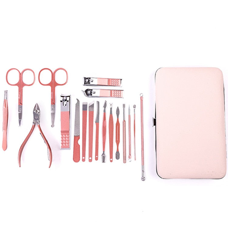 Ensemble de coupe-ongles Ciseaux Pince à peau morte Pince coupante Pédicure Couteau à rainure d'ongle Outil de manucure pour l'inflammation des ongles