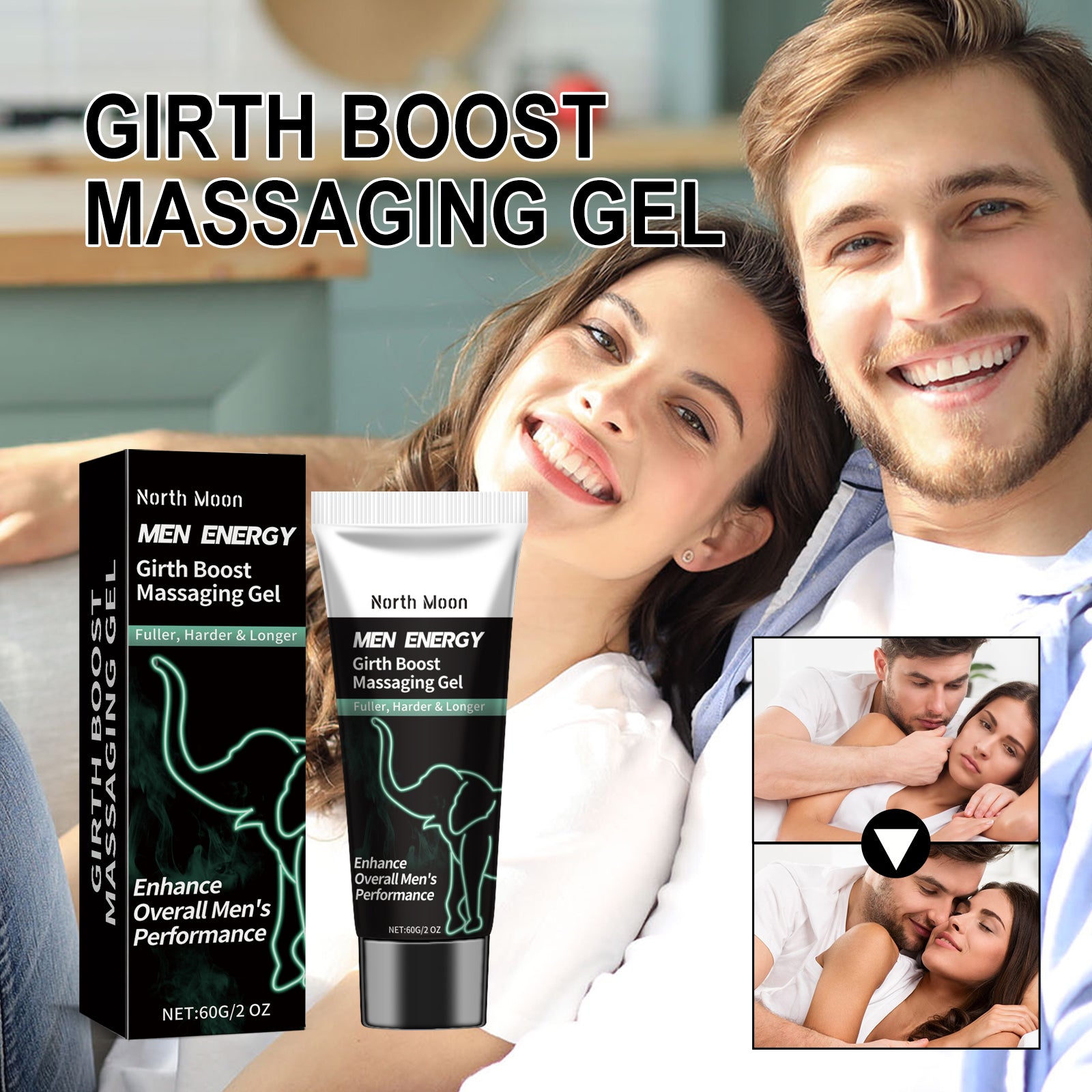 Gel de massage hydratant pour hommes - Soin corporel tonifiant et vigoureux