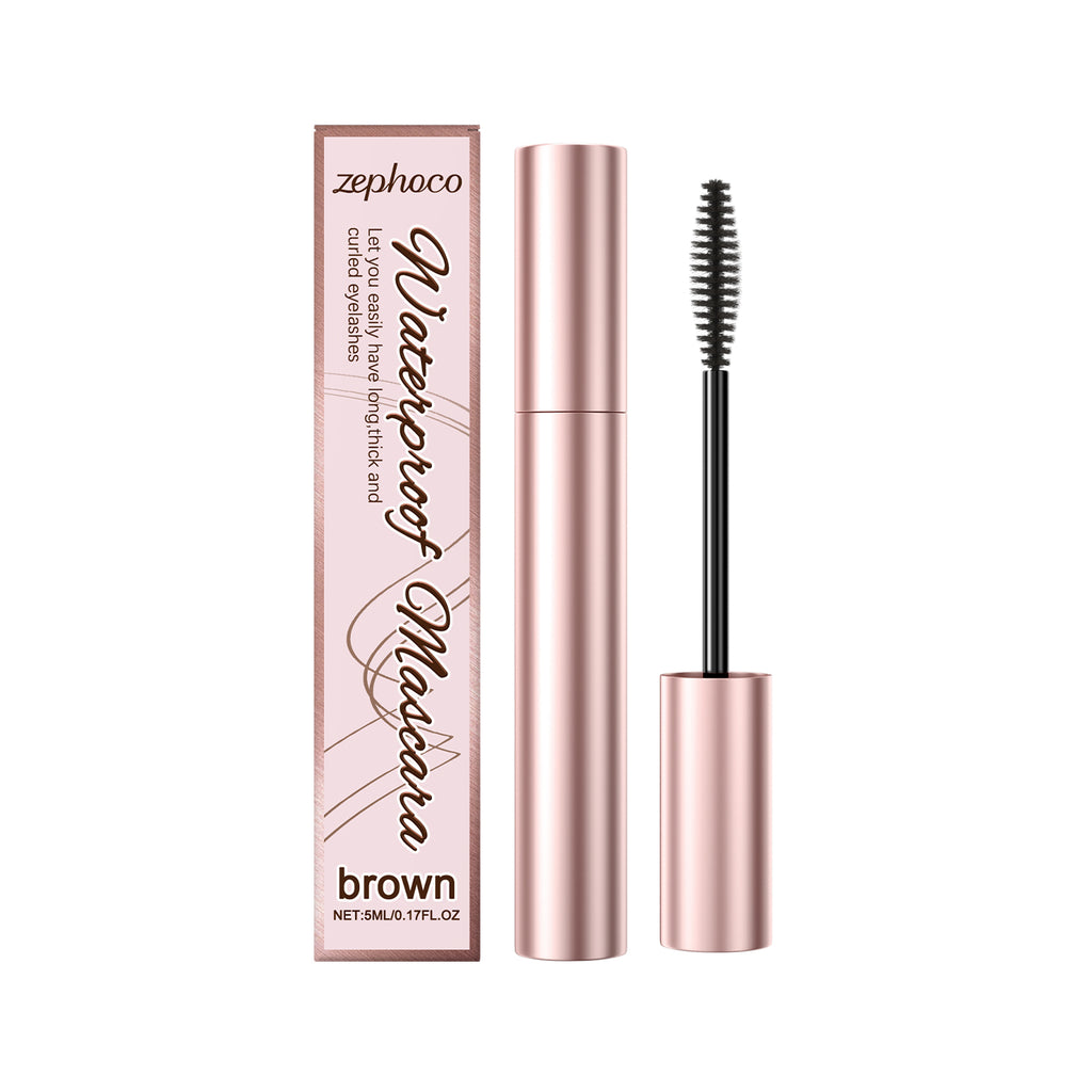 Mascara recourbant marron Zephoco, Mascara hydratant quotidien pour des yeux naturellement beaux et une tenue longue durée