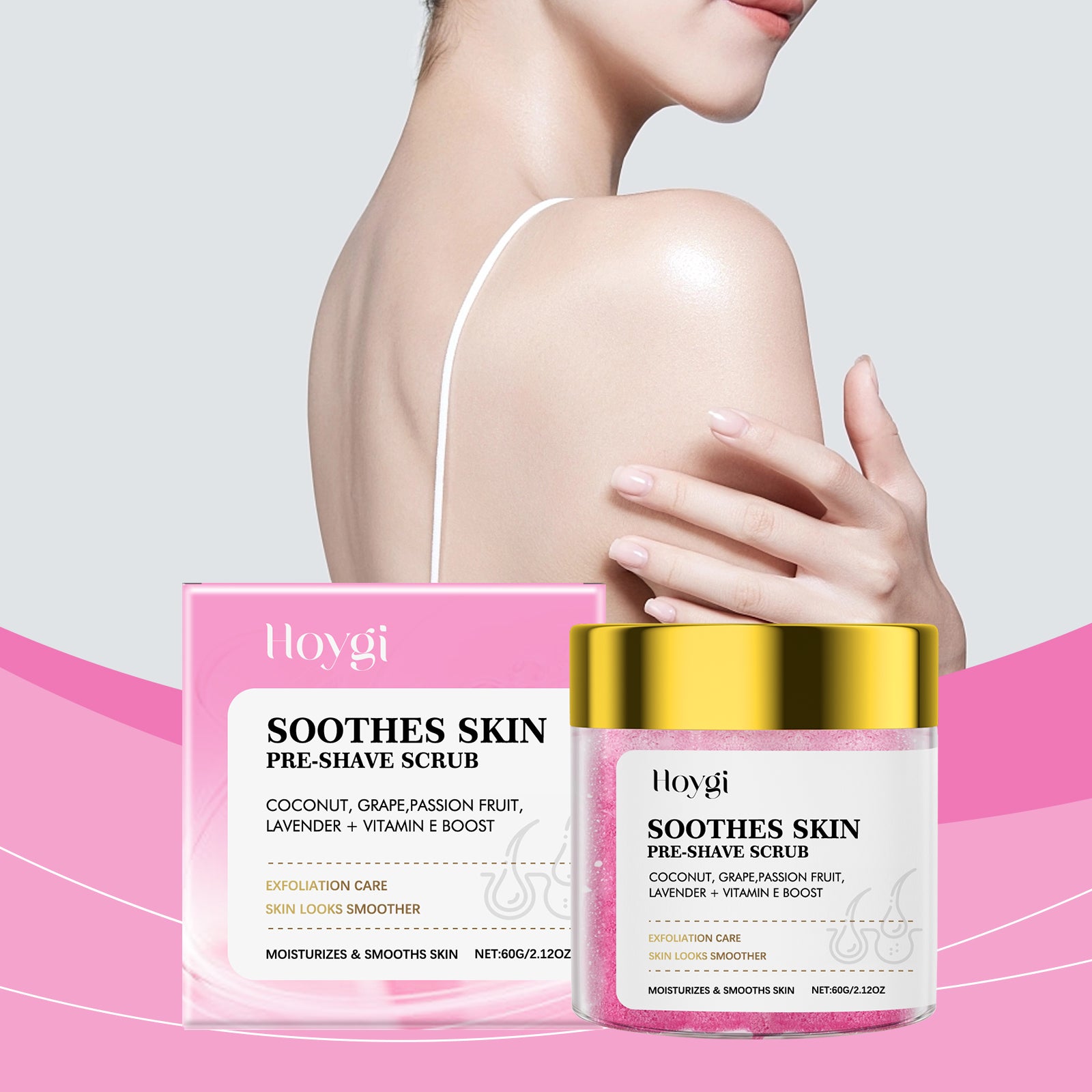 Gommage Pré-Épilation Hoygi, Soin Nettoyant Doux Hydratant Pour Épilation Appliqué Sur Tout Le Corps