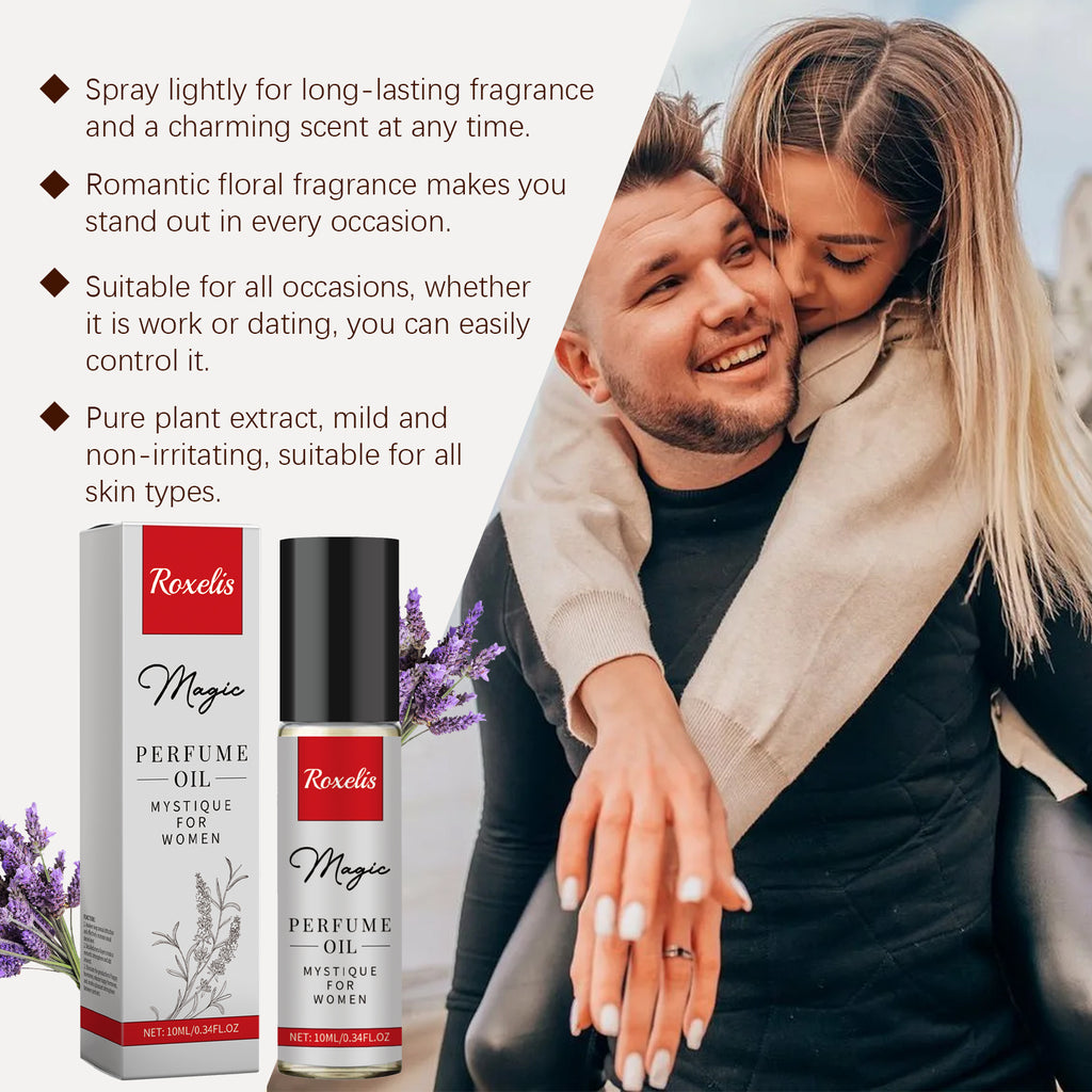 Huile de parfum pure Roxelis Charm, Cologne, phéromone, parfum romantique longue durée, flacon portable
