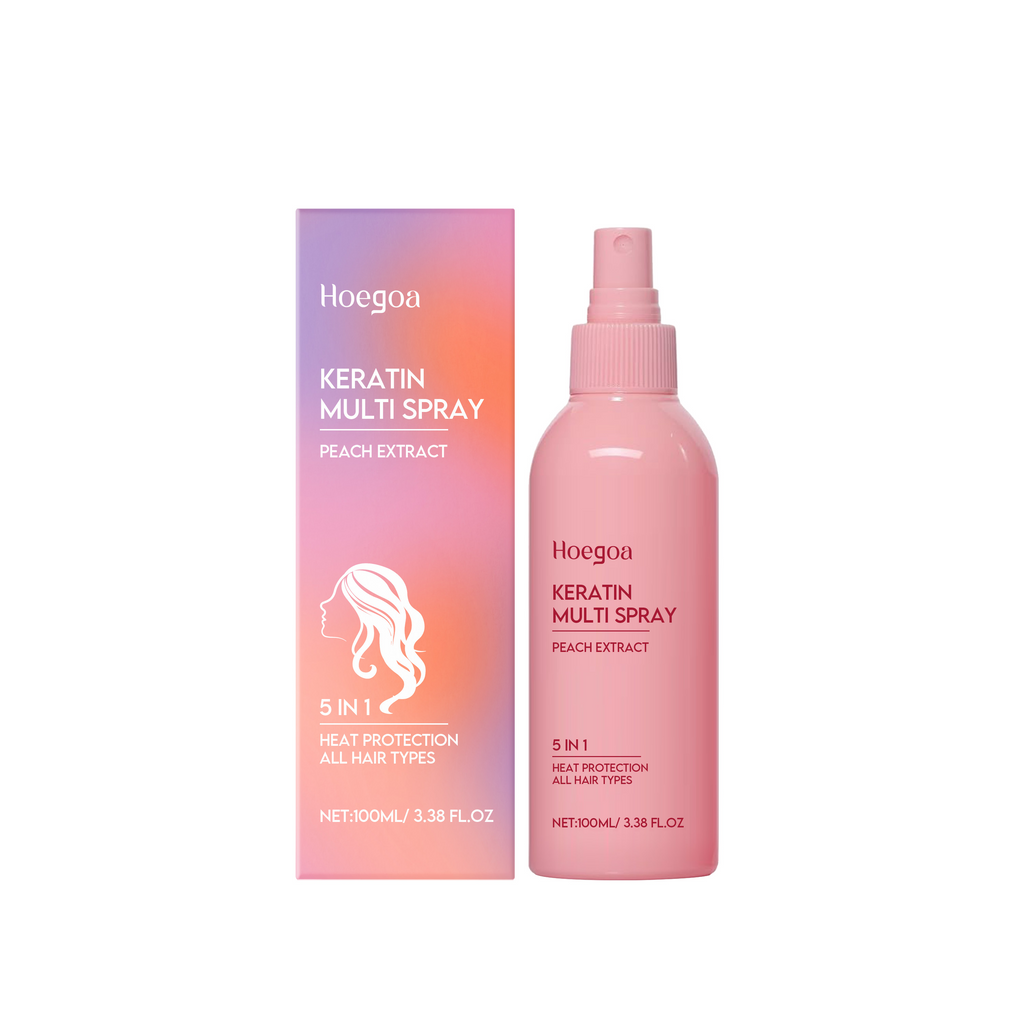 Hoegoa Revitalisant capillaire à la kératine, doux, hydratant, lissant et améliorant les frisottis, spray revitalisant quotidien