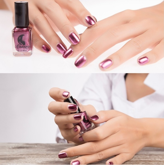 14 couleurs 6ML Vernis à ongles métallique miroir pour femme, accessoire de beauté maquillage tendance sexy