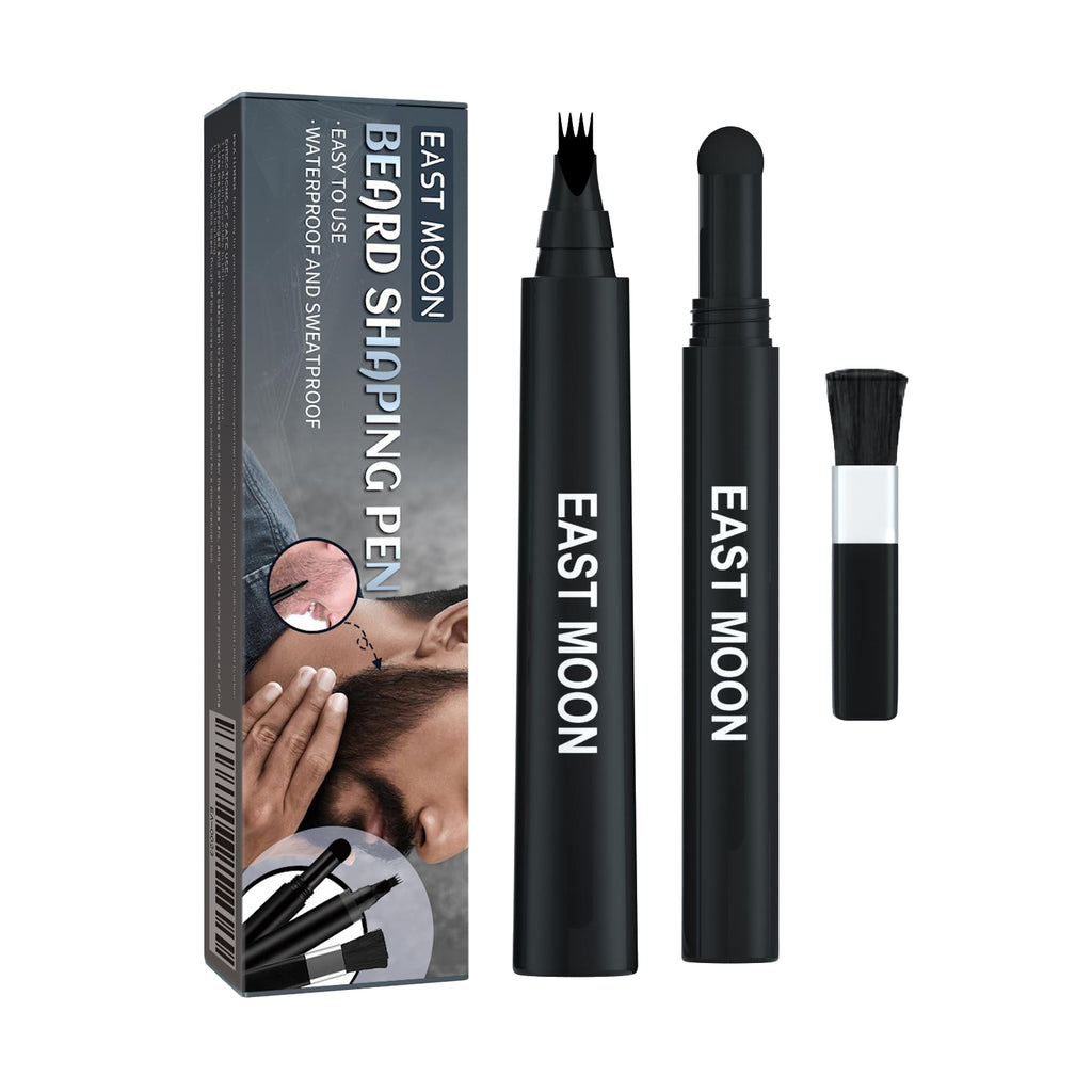 Kit Stylo de Remplissage de Barbe, Remplisseur de Barbe 3 en 1 avec Brosse pour Homme
