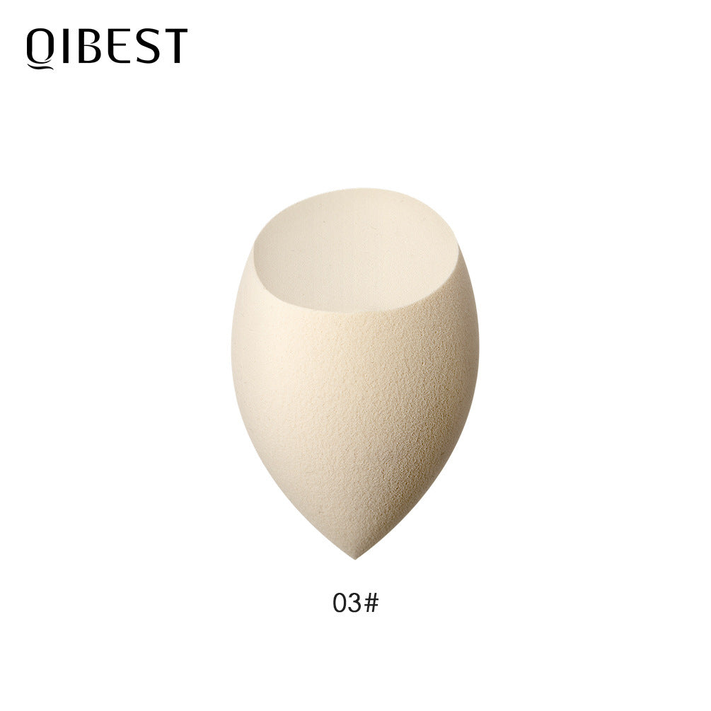 Éponge de Beauté QIBEST – Houpette, Humide et Sèche, N'absorbe Pas le Maquillage Liquide, Outil d'Application du Fond de Teint