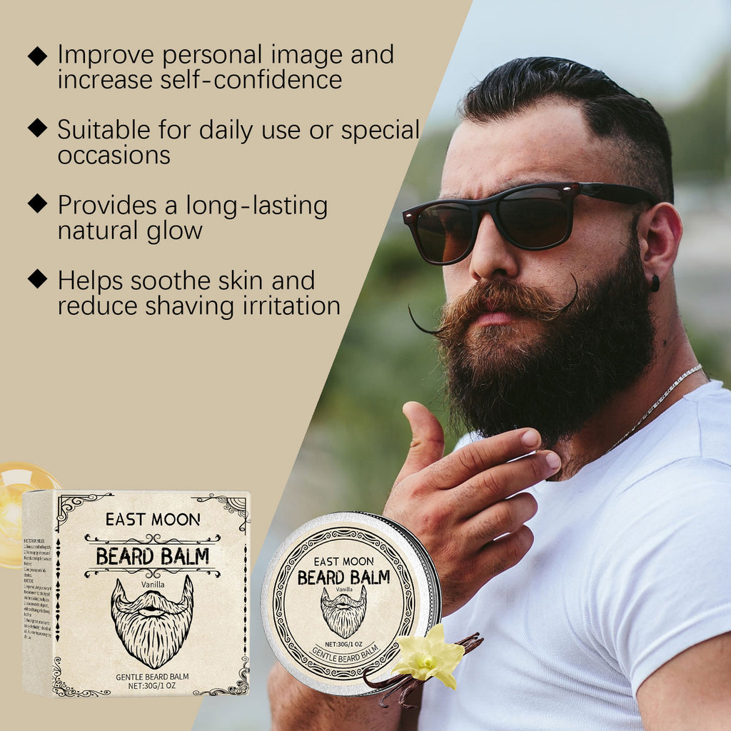 Cire de Soin Barbe Vanille Parfum Naturel Vanille Nourrit Doucement les Poils de Barbe Barbe