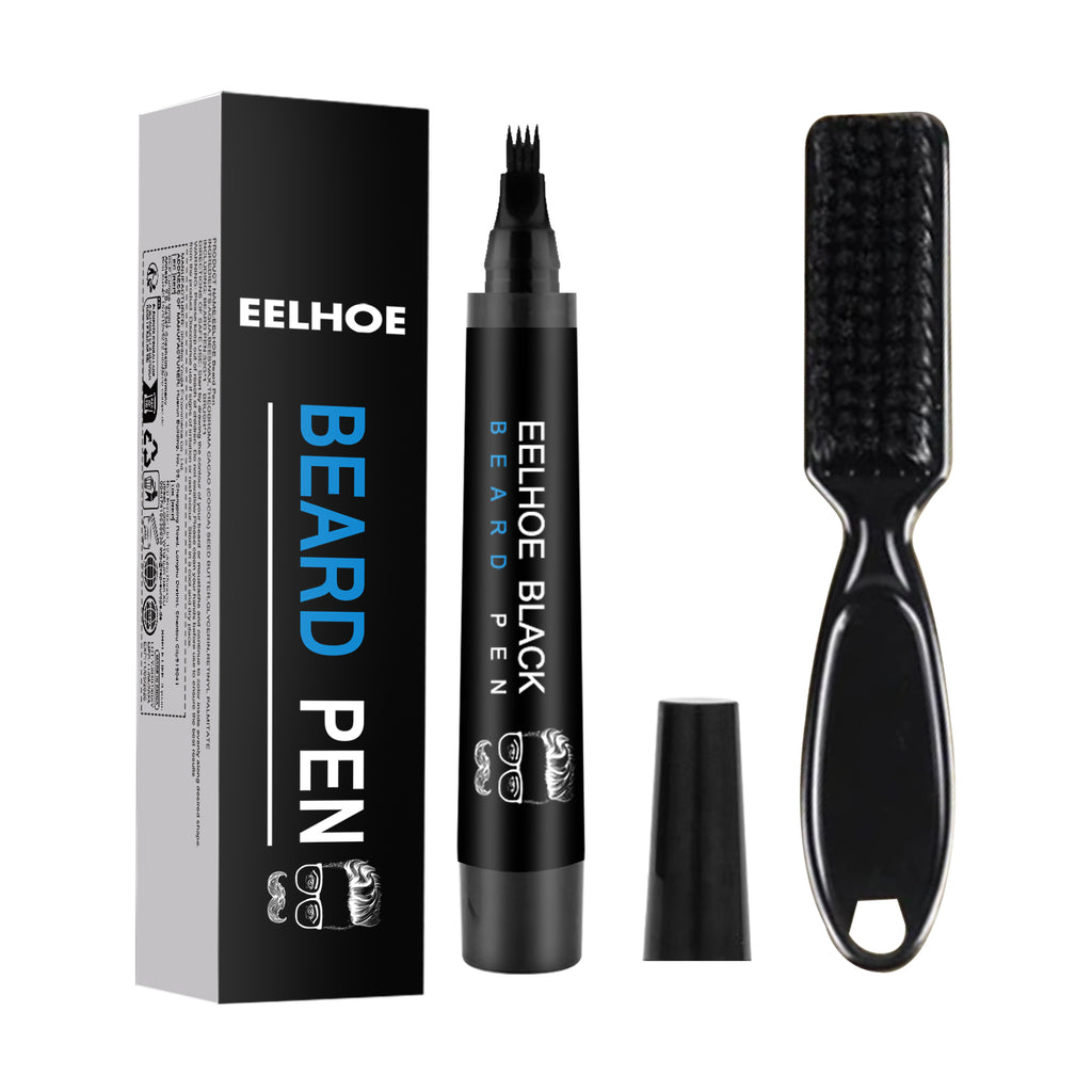 Kit de stylo de remplissage de barbe pour homme, stylo à barbe naturel imperméable, stylo de traçage de barbe