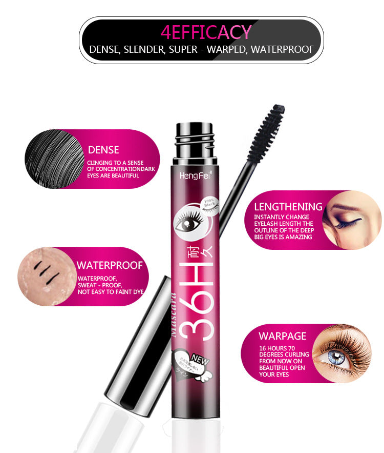 Mascara de beauté Hengfei 4D recourbant Mascara waterproof Maquillage