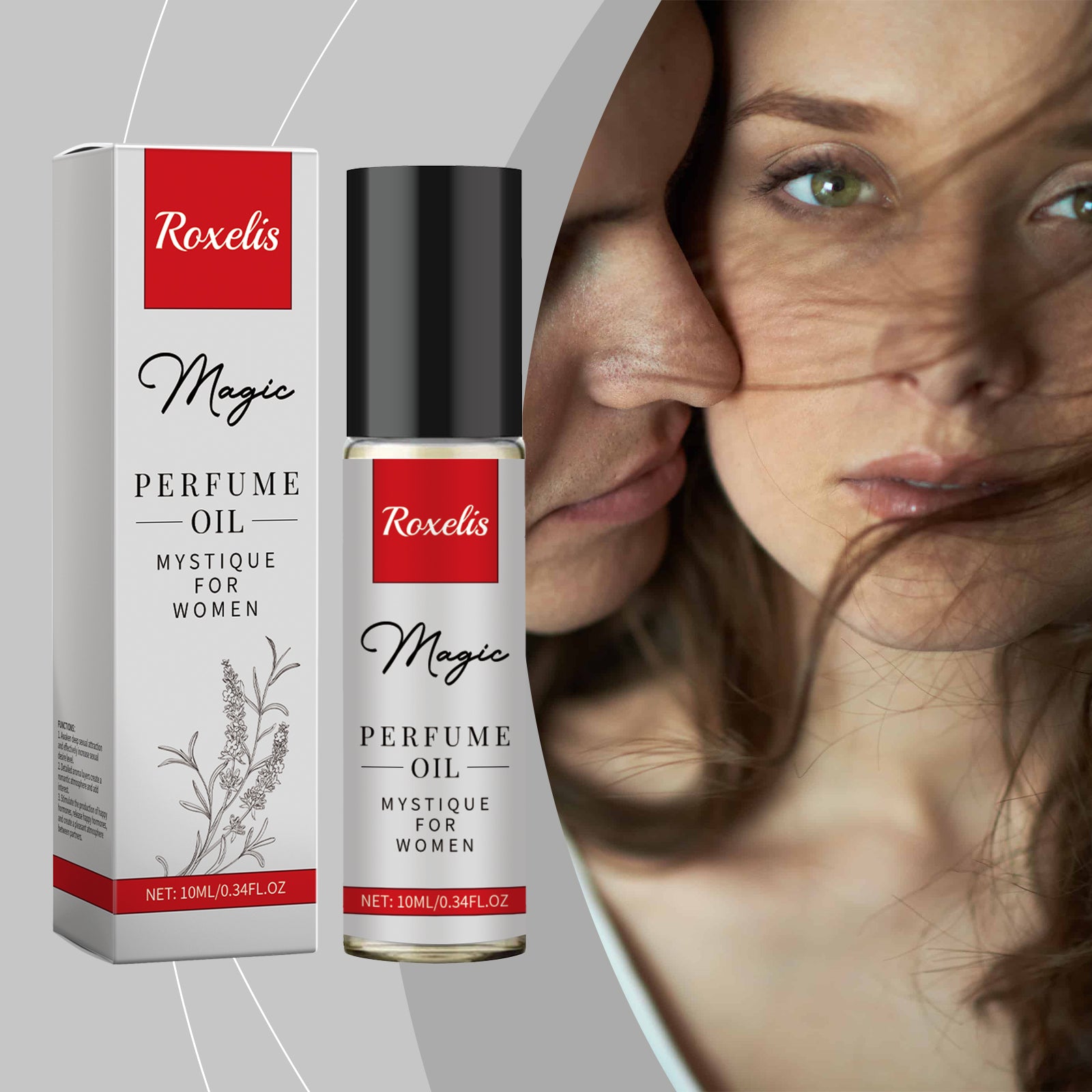 Huile de parfum pure Roxelis Charm, Cologne, phéromone, parfum romantique longue durée, flacon portable
